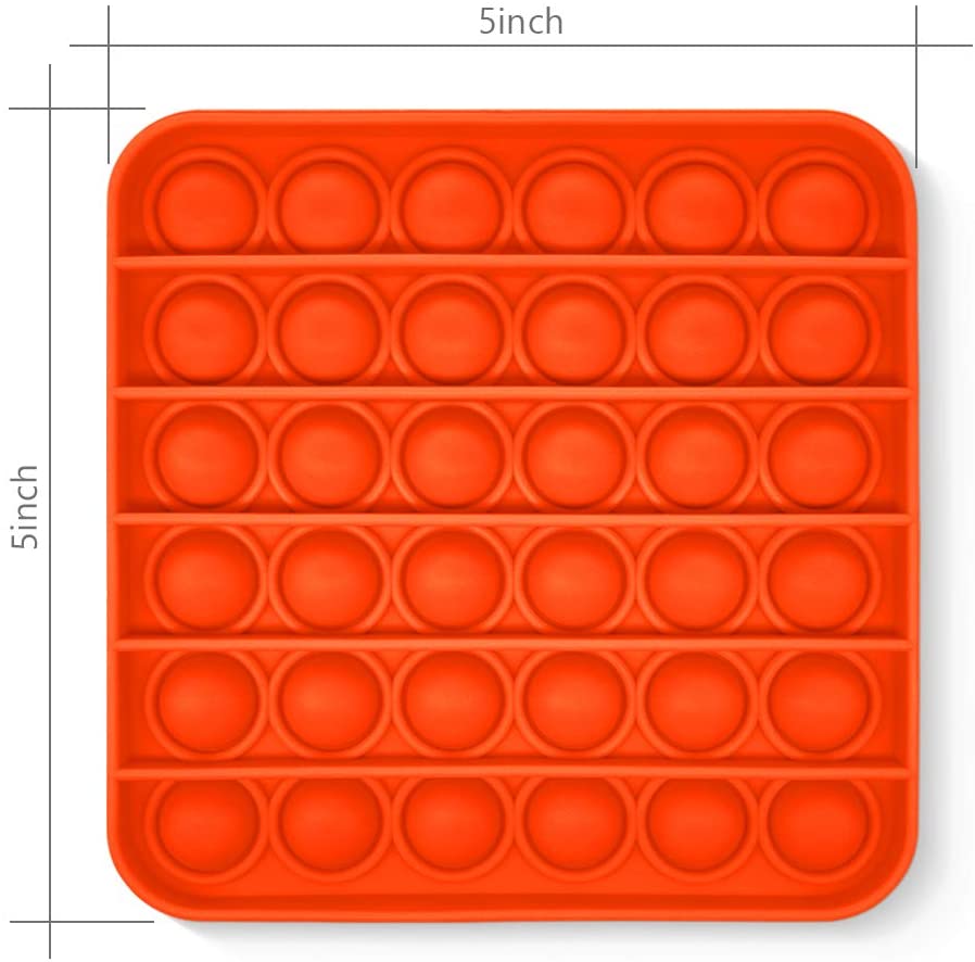 Orange square bubble fidgets